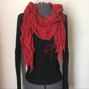 ❤️ Maurices Vibrant Red Scarf